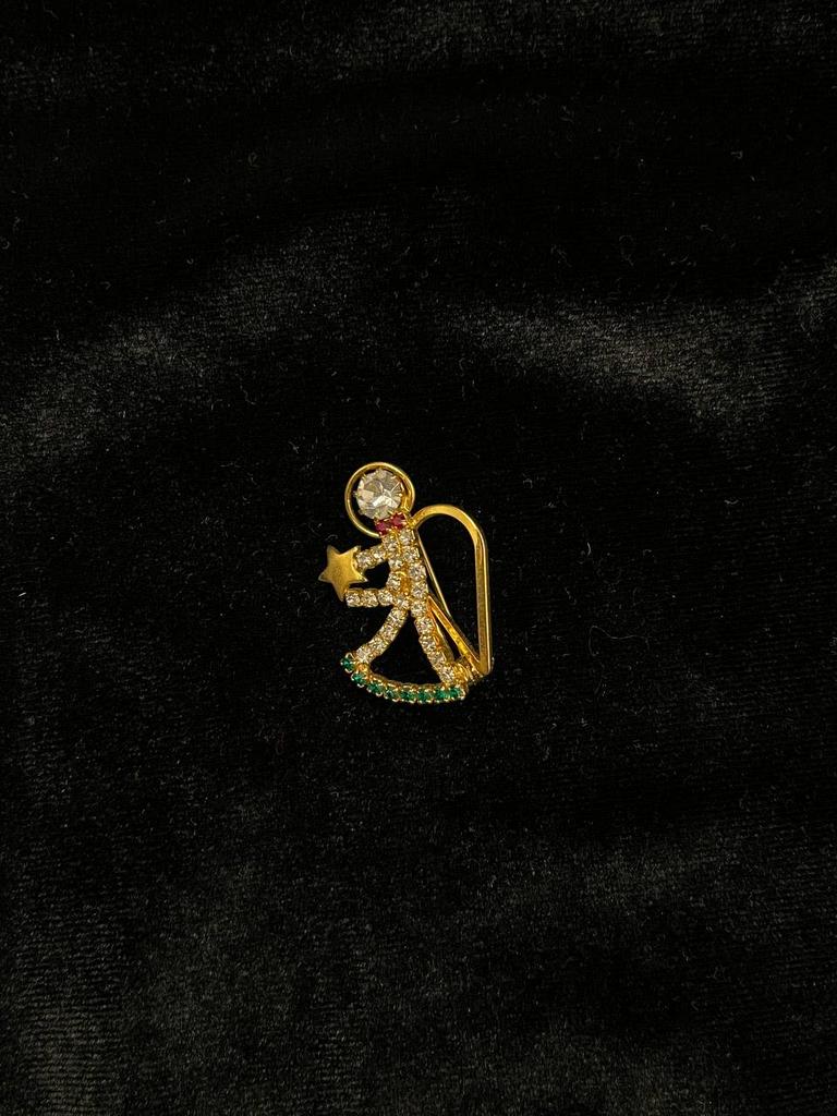 Винтажная брошь «Ангел в стразах»