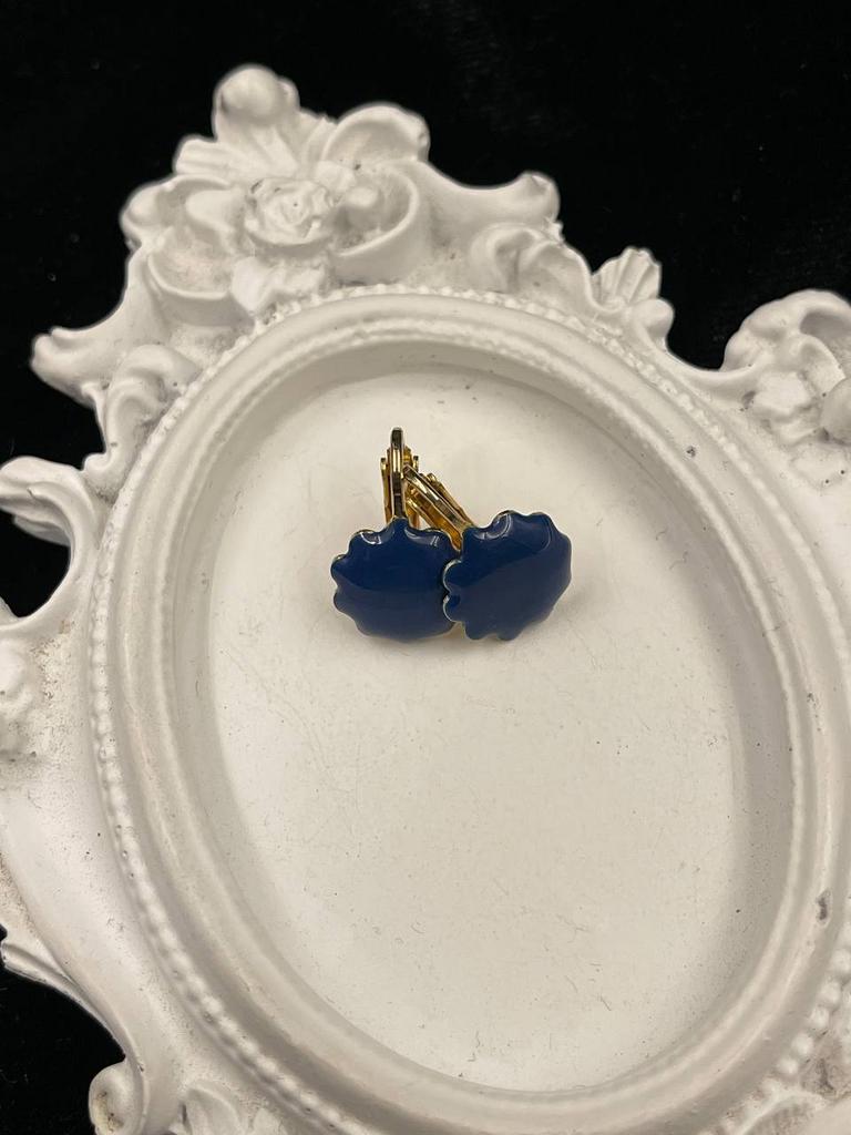 Винтажные клипсы «Голубая лагуна»