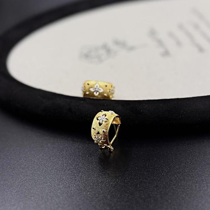 Серьги «Самородок» в золотом оттенке