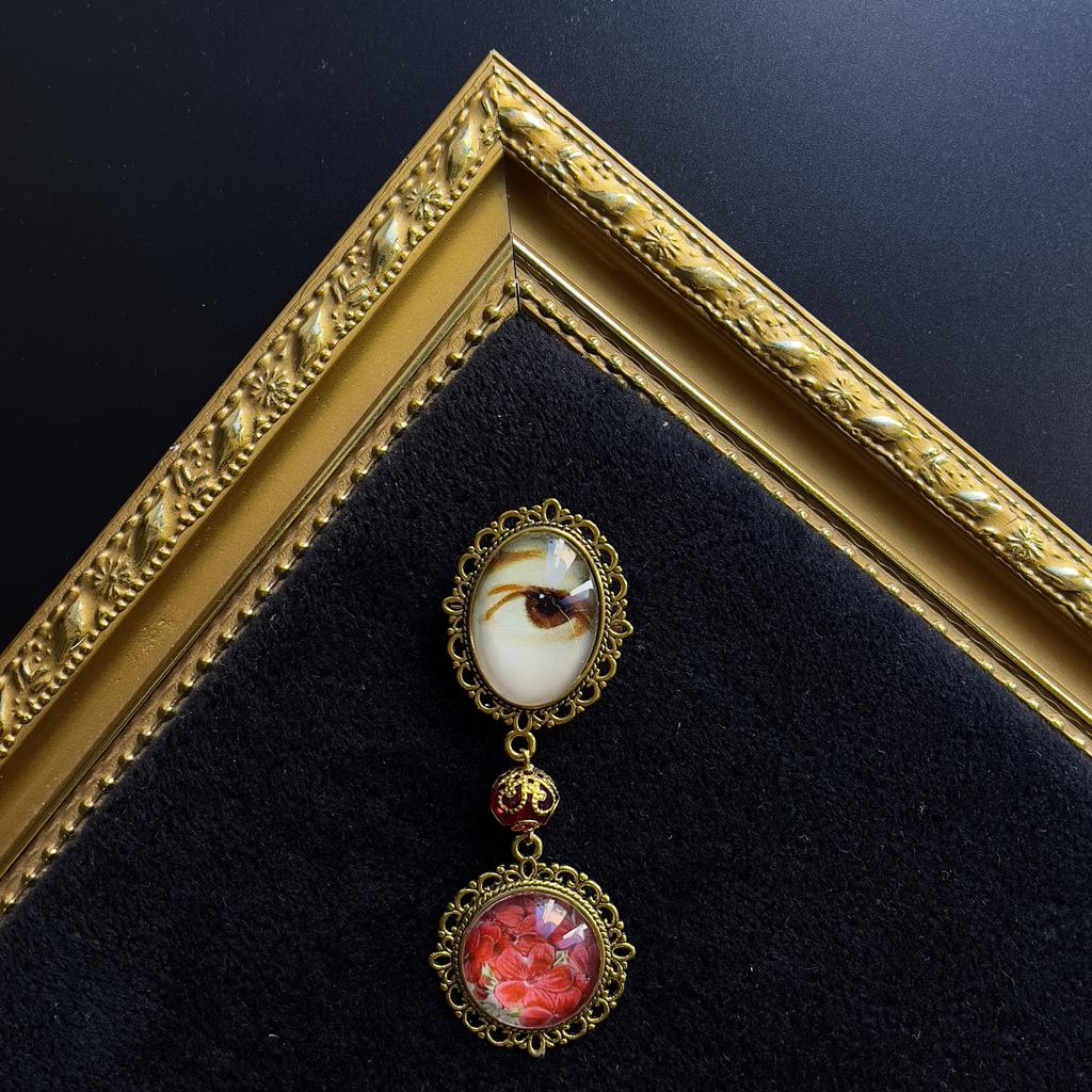 Брошь двойная "Lover's eye"-1