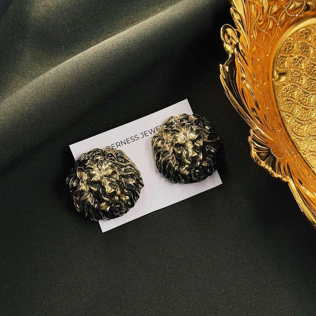 Серьги "Львы-пушистики"