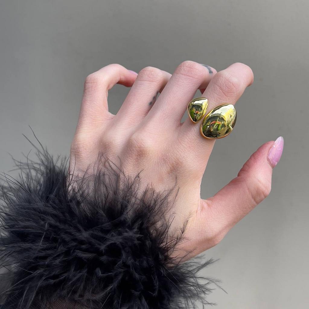 Кольцо «Зеркальные капли» , регулируемое