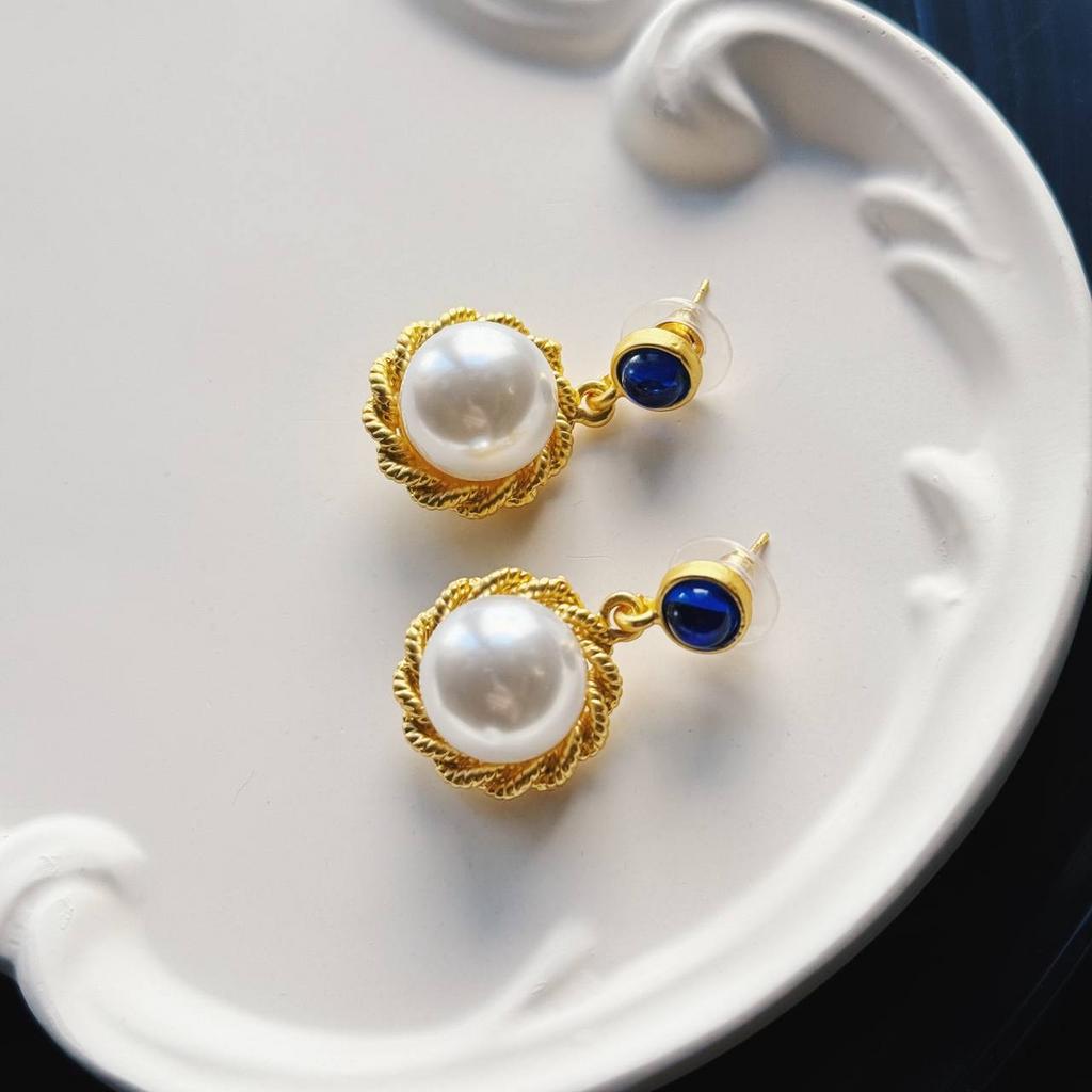 Серьги «Шампань и жемчуг»