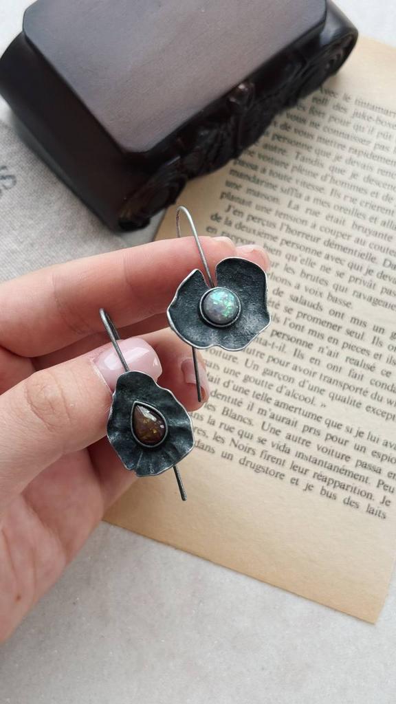 Серьги "Цветы Полуночи"