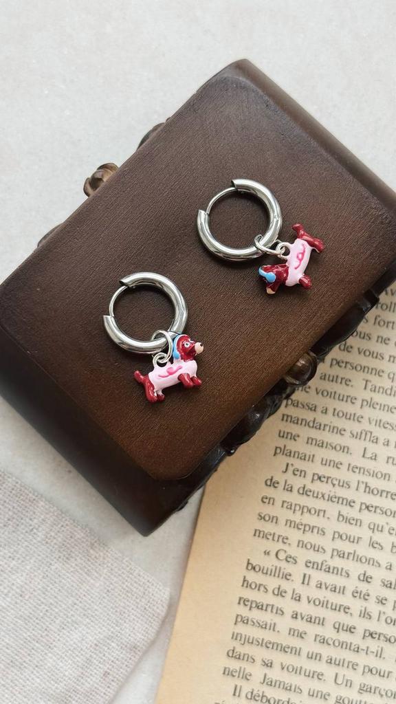 Серьги "Pink taksa"