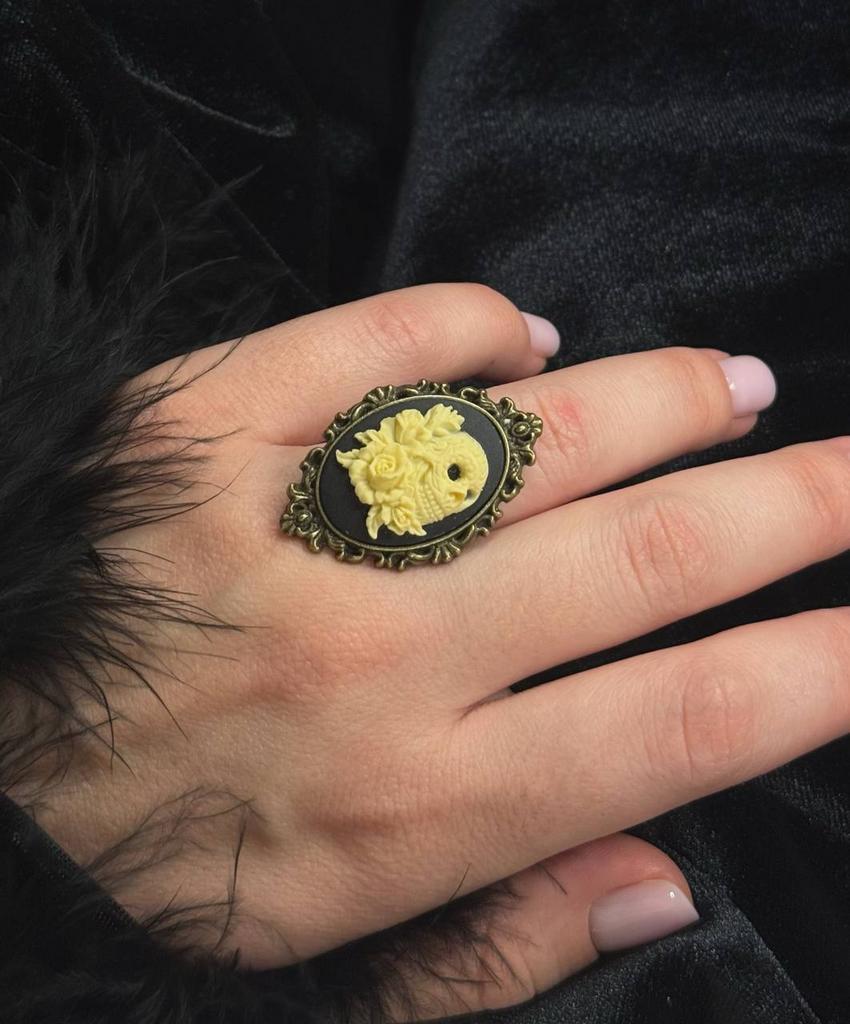 Кольцо «Череп», регулируемое