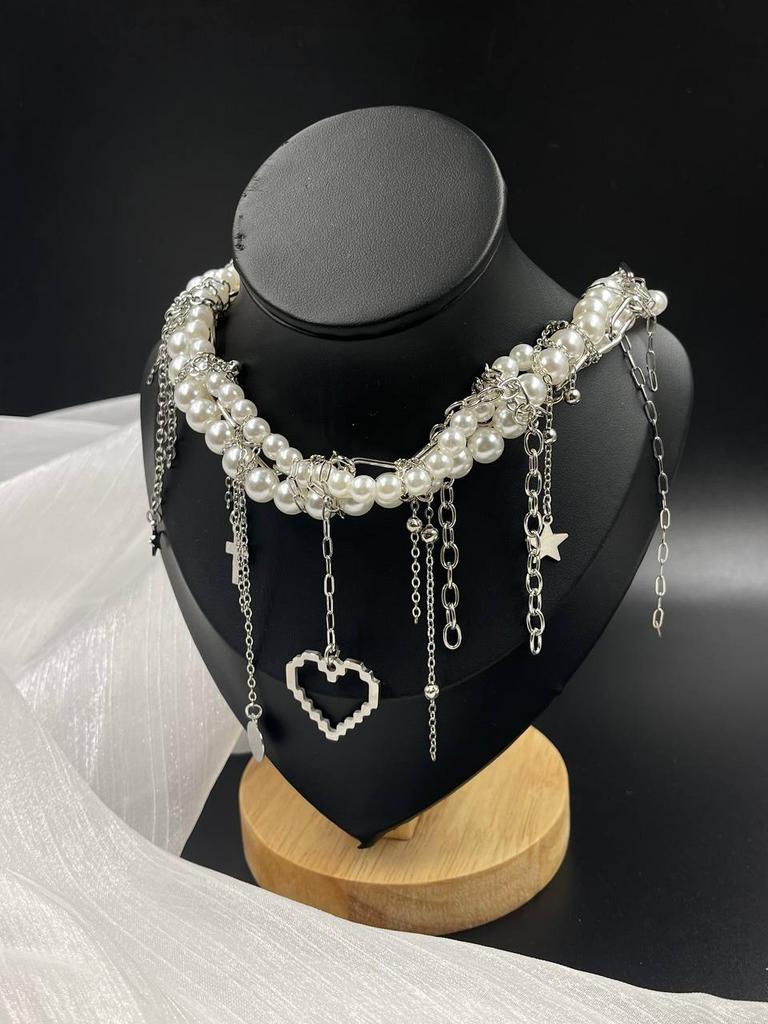 Колье «Жемчужный рай с сердцем»