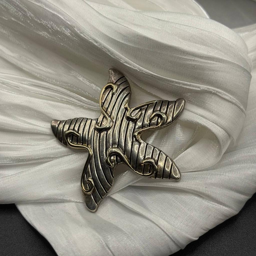 Винтажная брошь-кулон "Сквозняк океанического бриза", M.J.ENT, США, 90е