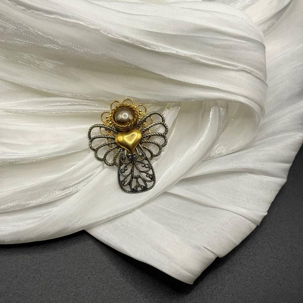 Винтажная брошь "Прозрачная ясность", США, 70е