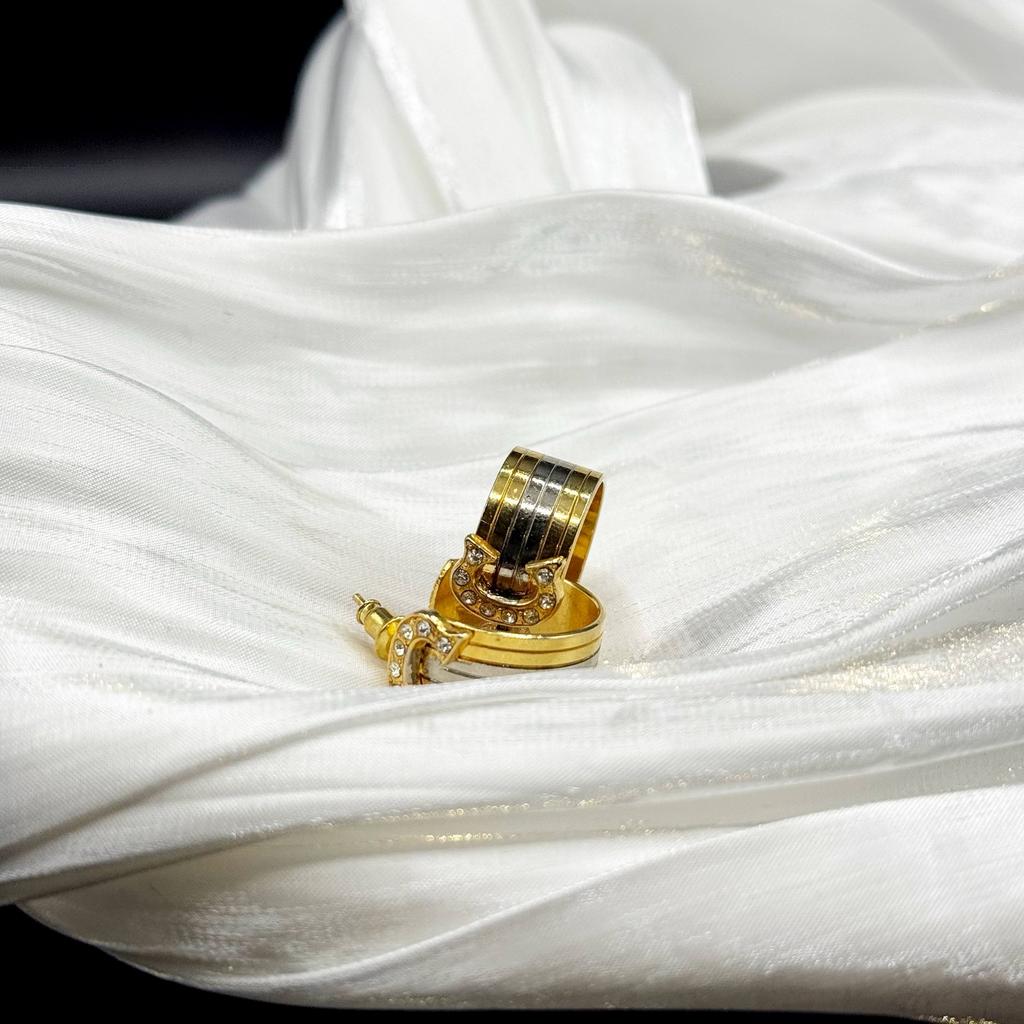 Винтажные серьги "Благородная роскошь", США, 70е