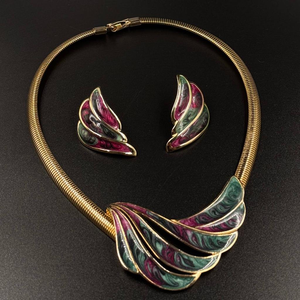 Винтажные серьги "Павлин" 70-80 годы