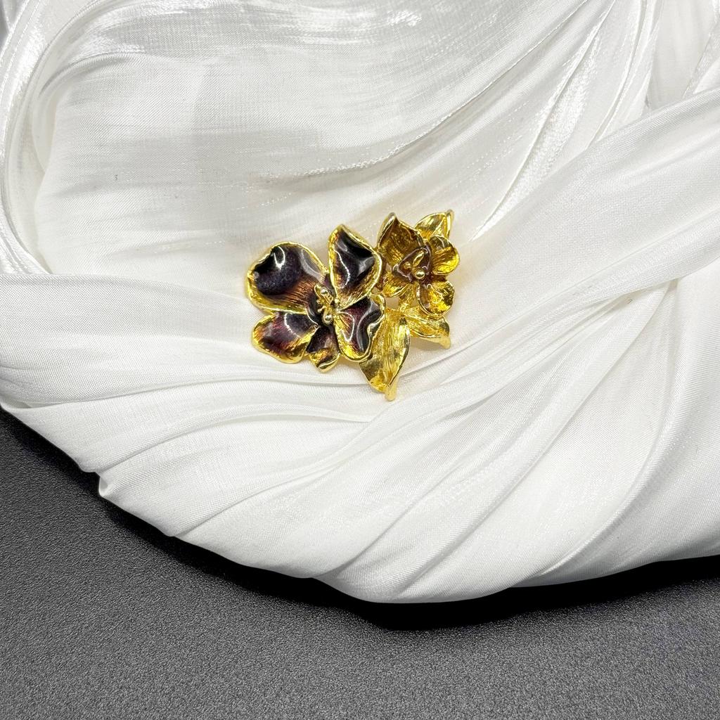 Винтажная брошь «Дыхание весны», 70е