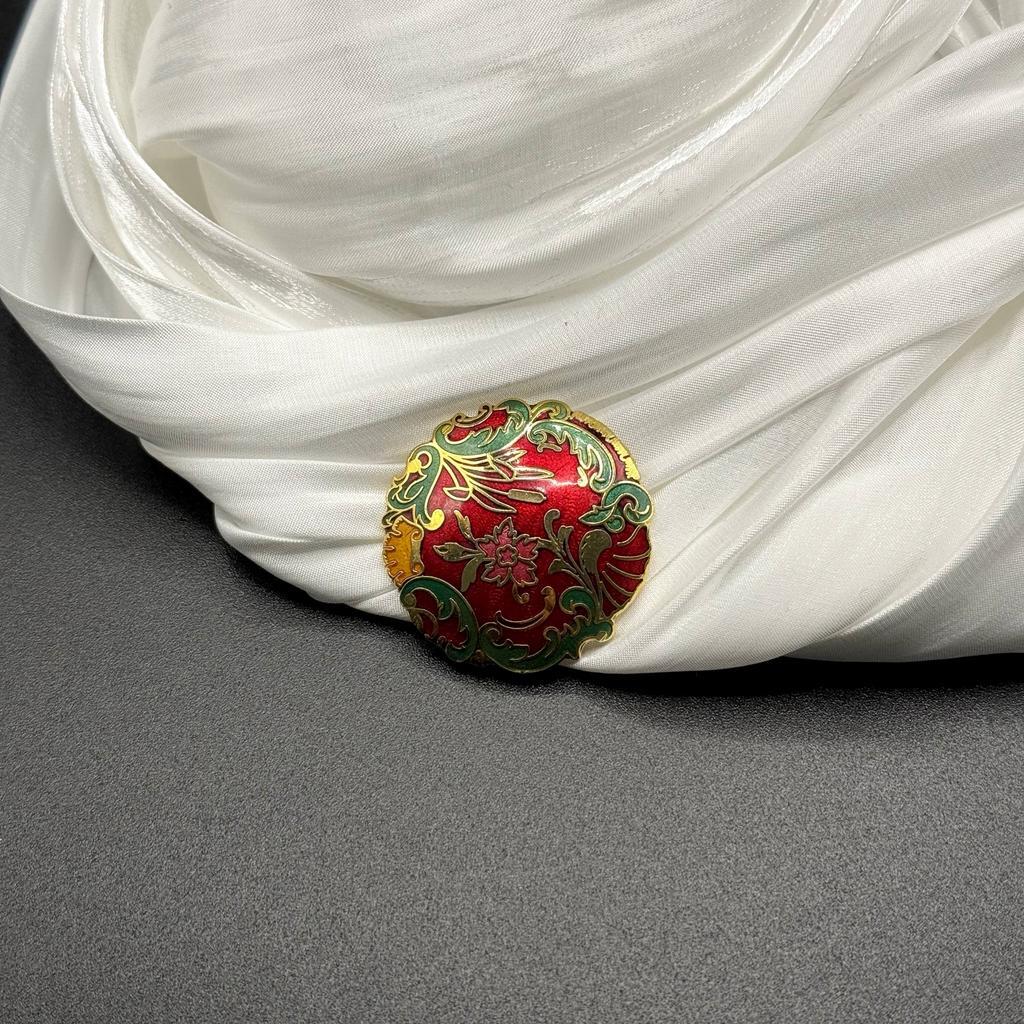 Винтажная брошь «Восточный букет», 80е