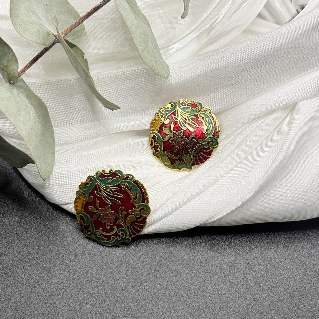 Винтажные серьги «Восточный букет», 80-90е