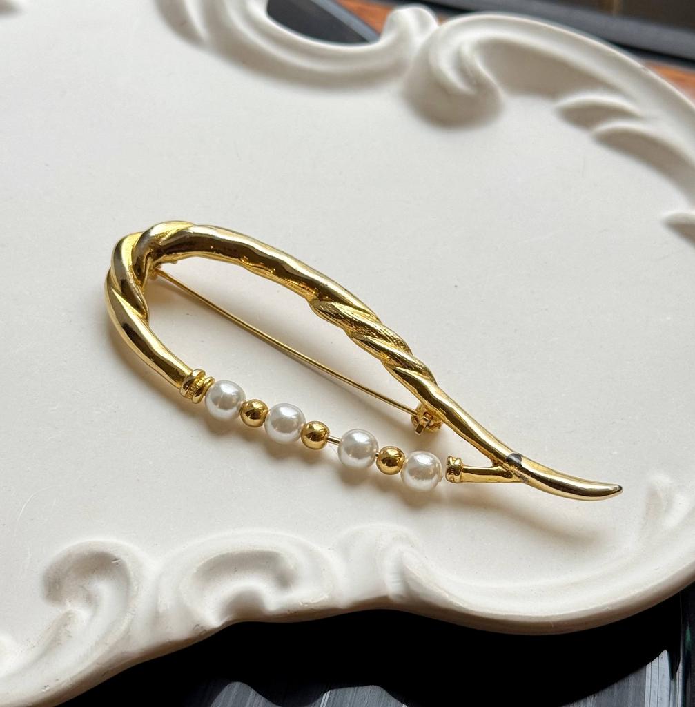 Винтажная брошь «Капля за каплей» 70е