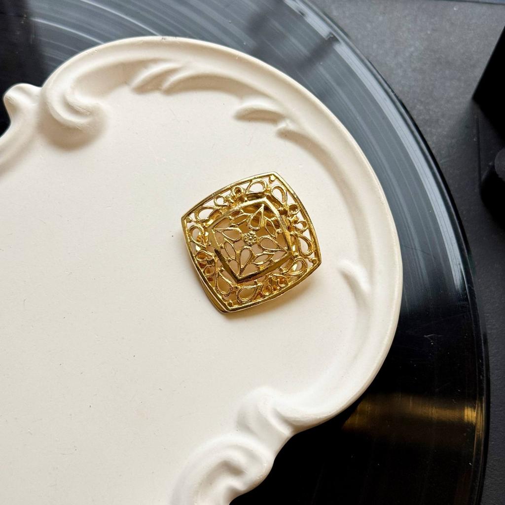 Винтажный зажим для шарфа «Ажурный» 80-90е