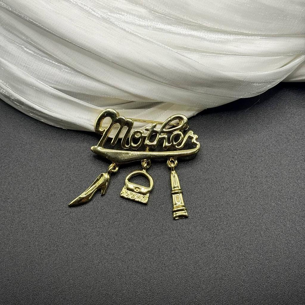 Винтажная брошь «Mother» AJS,  80е