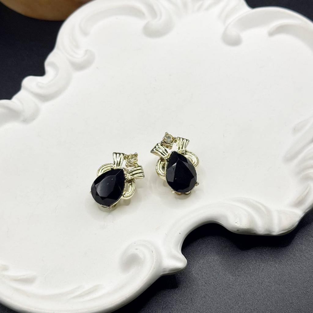 Винтажные клипсы «Отблеск полуночи» 80-90е