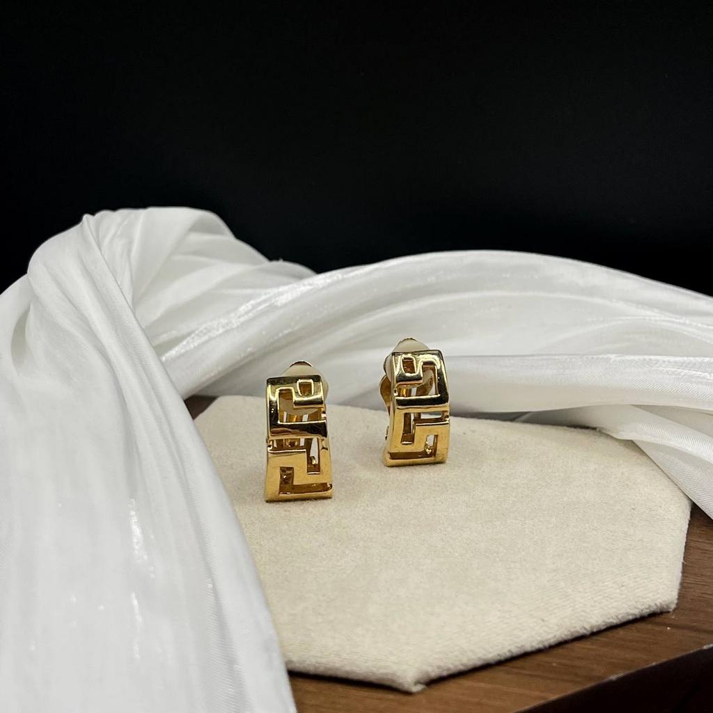 Винтажные клипсы «Золотой лабиринт», США, 80-90е