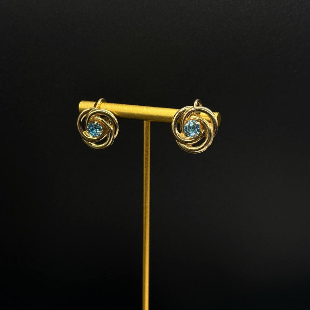 Винтажные клипсы «Спираль небесного света», США, 90е