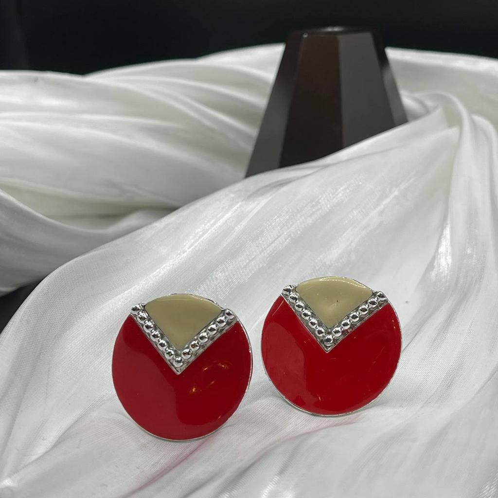 Винтажные клипсы «Red & White Sparkle», США, 90е