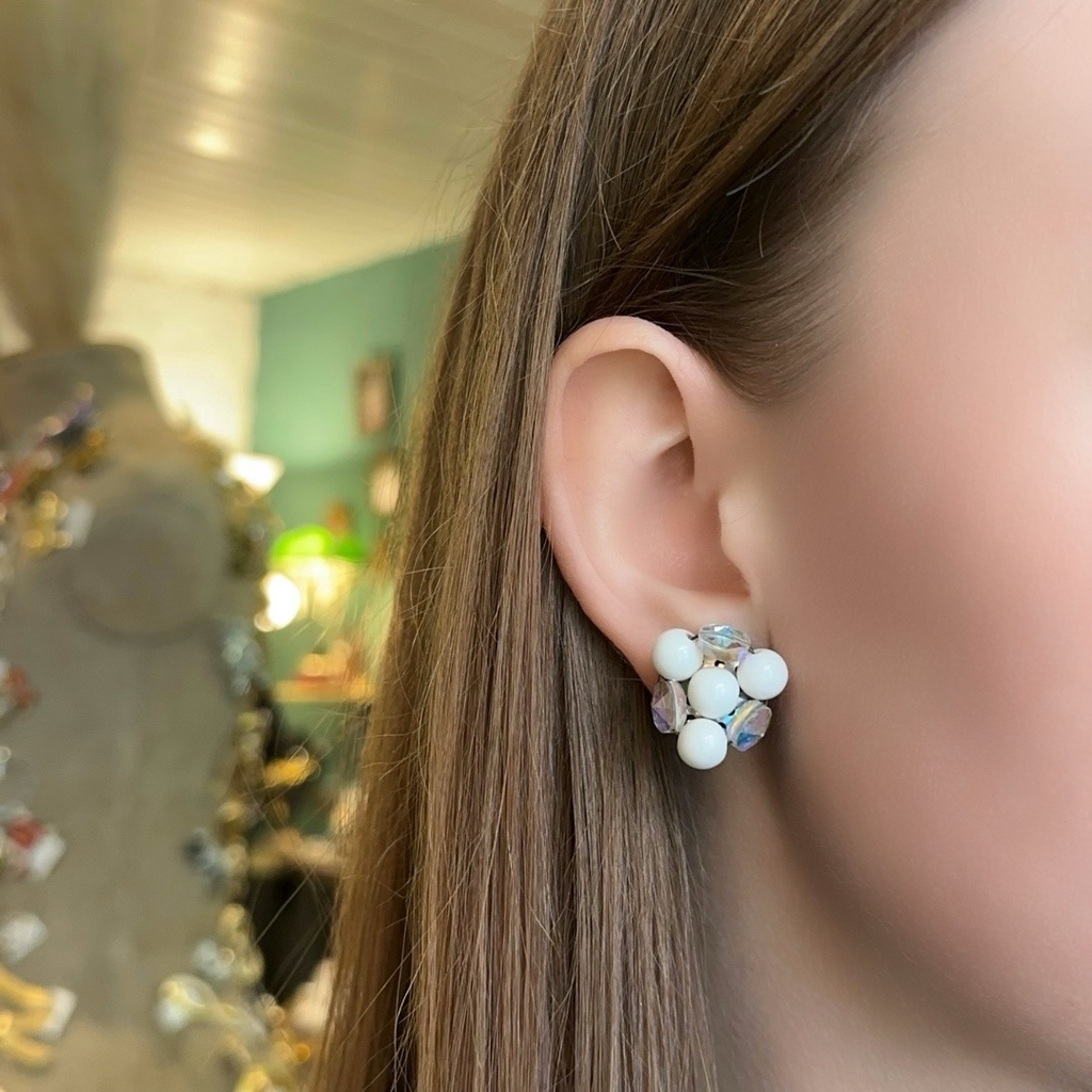 Винтажные клипсы «Цветочный сад», США, 70-80е