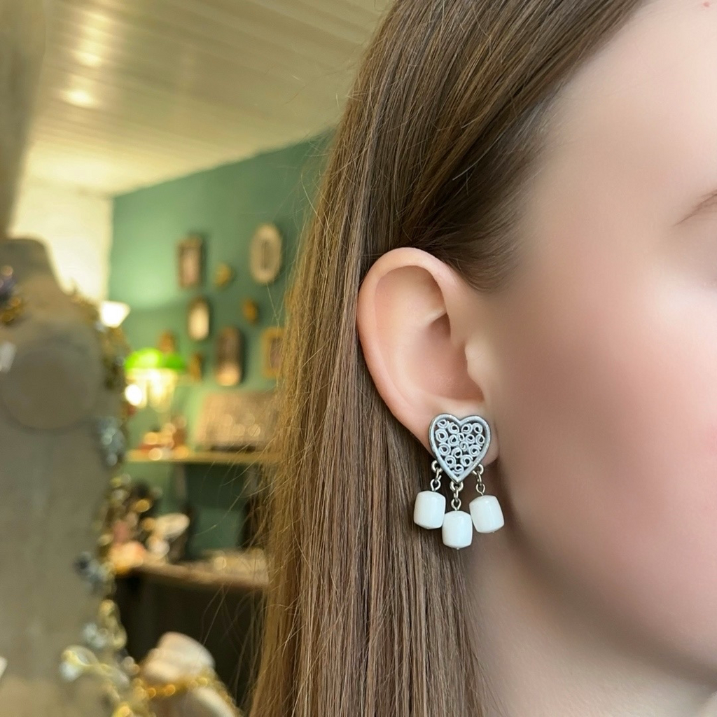 Винтажные клипсы «Pure heart», США, 90е