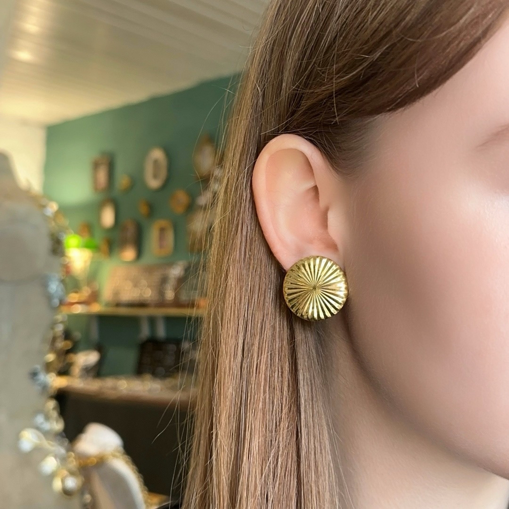 Винтажные клипсы “Solar disc”, США, 80-90е