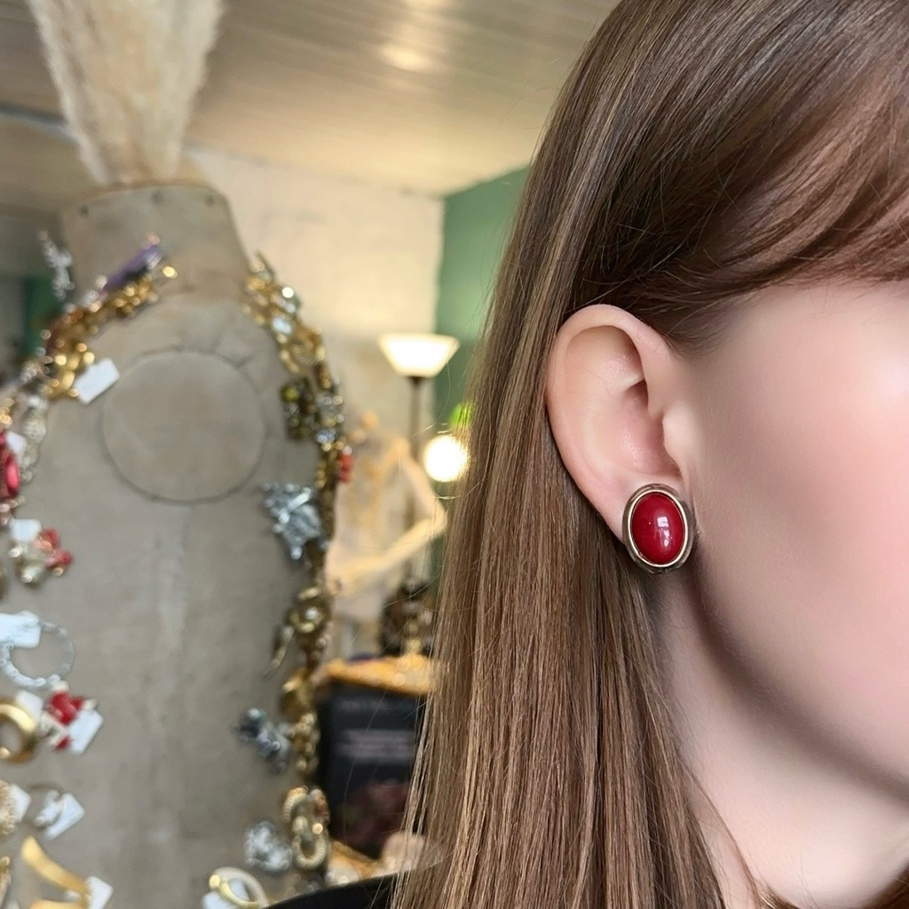 Винтажные клипсы “Red”, США, 80-90е