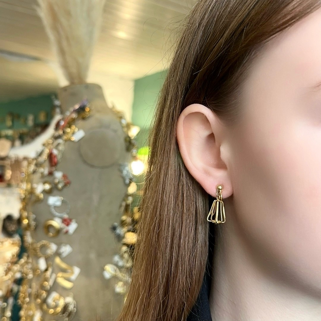 Винтажные клипсы «Тонкая линия металла», Patented, США, 80-90е