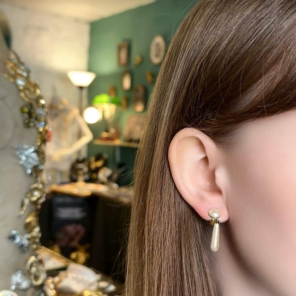 Винтажные клипсы «Слезы океана», США, 80-90е