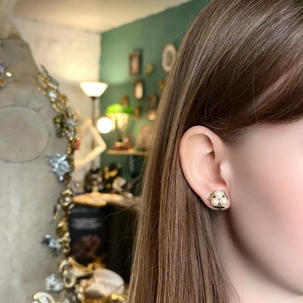 Винтажные клипсы “Delicate touch”, США, 80-90е