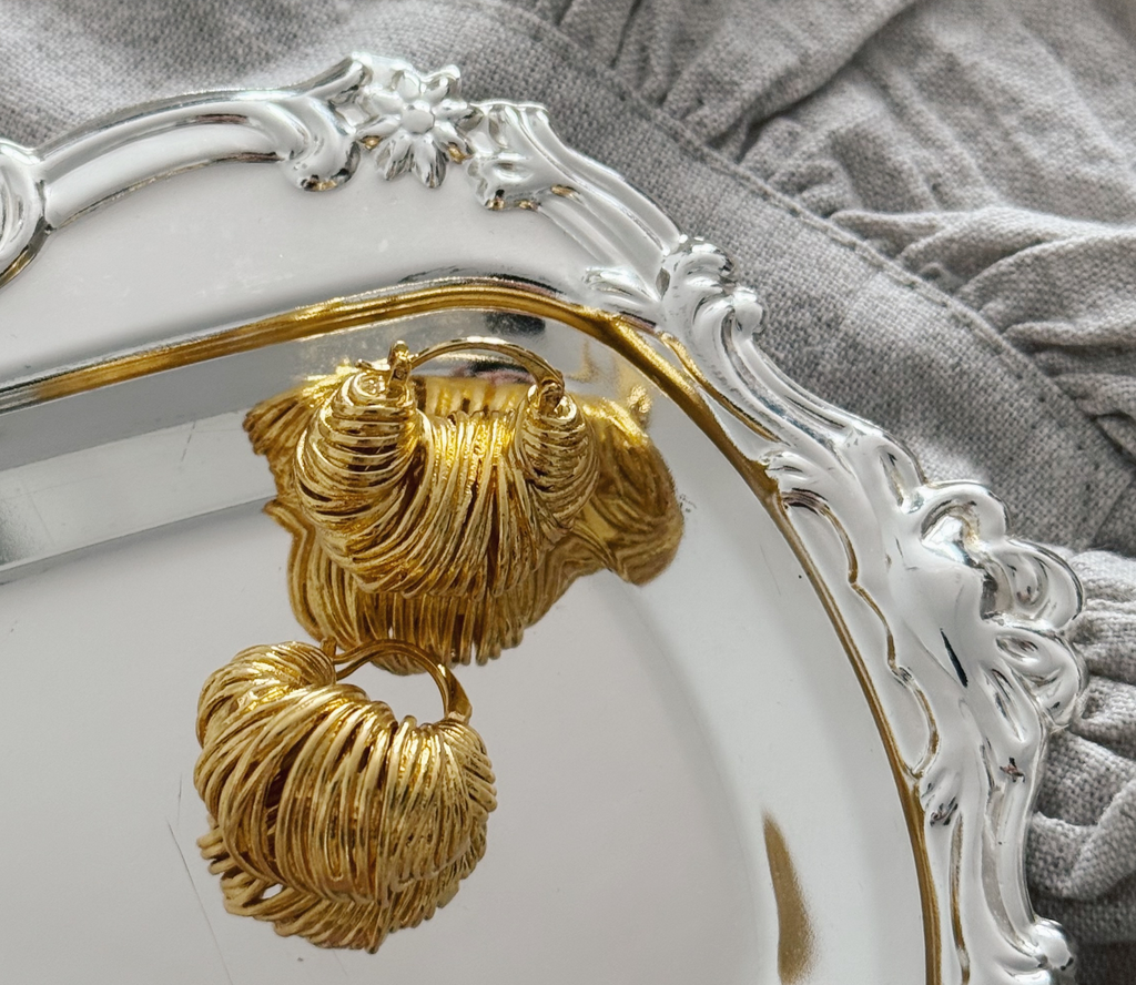 Серьги «Спутанные текстуры»