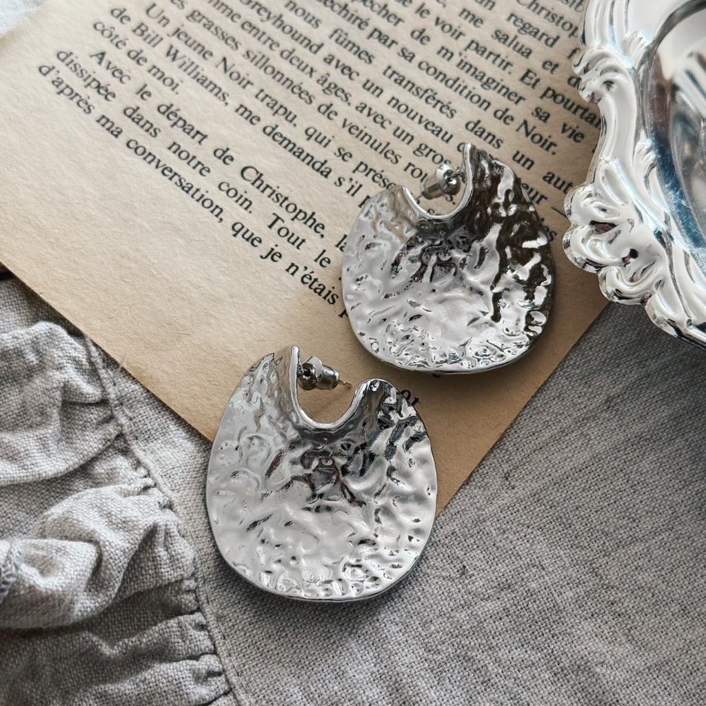 Серьги «Мятая гармония»