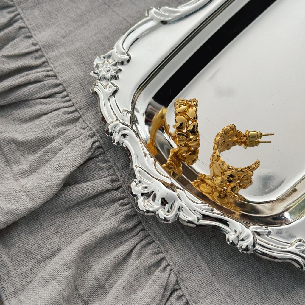 Серьги «Цепочка сердец»