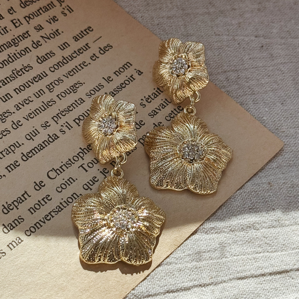 Серьги «Цветок из башни»