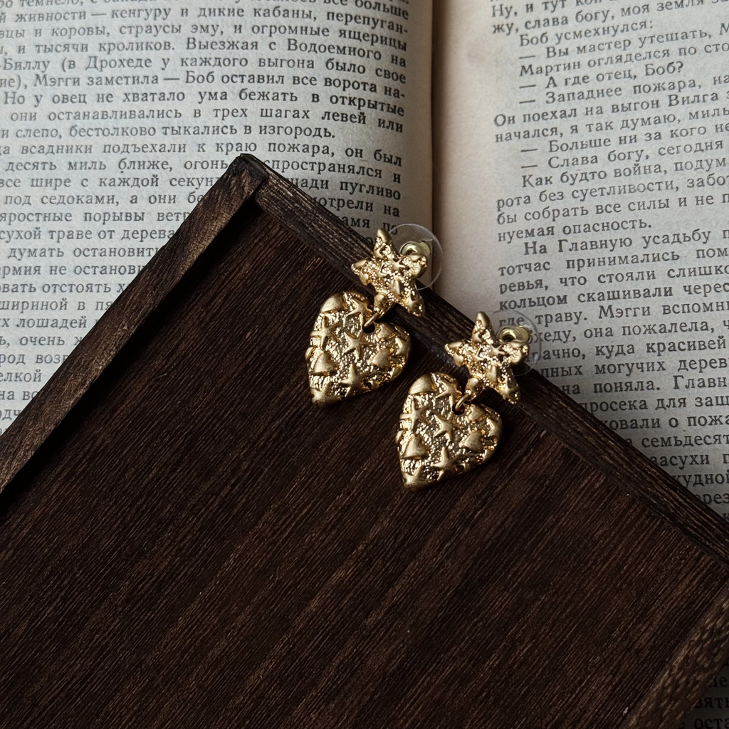 Серьги “Golden starfish”
