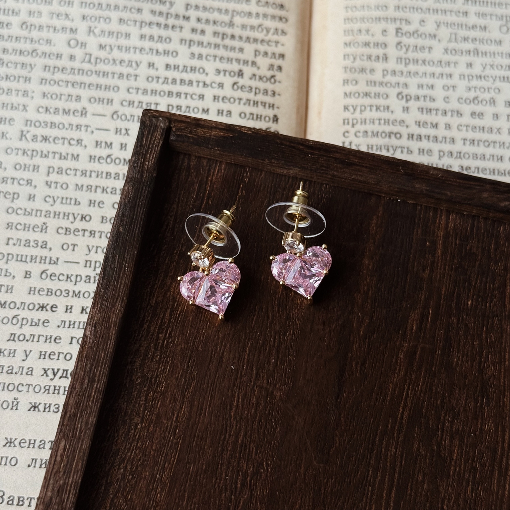 Серьги “Sparkling hearts”