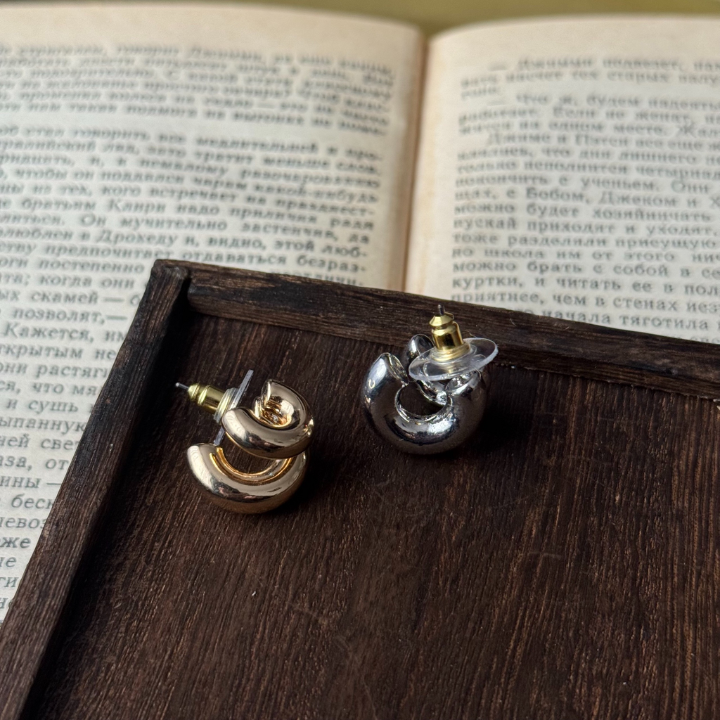 Серьги “Mixed metals”