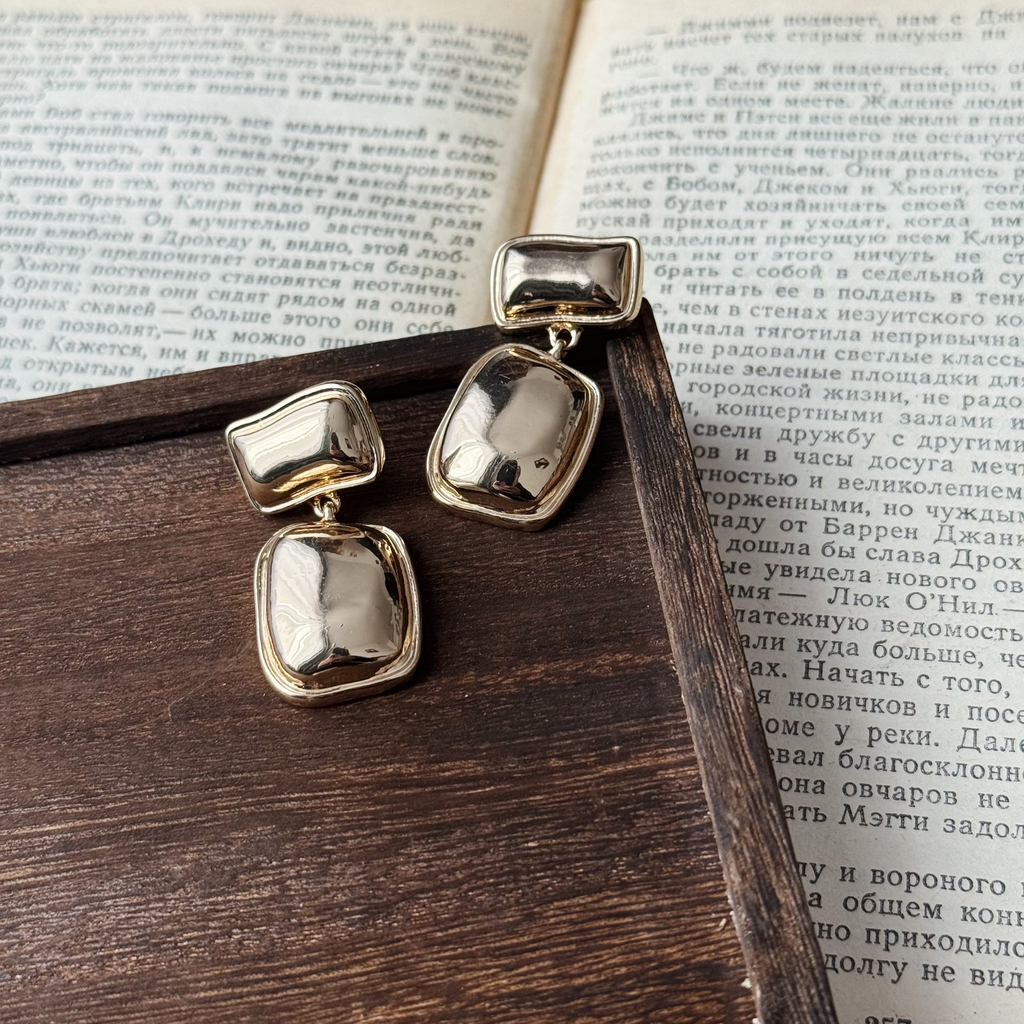 Серьги “Golden staple”