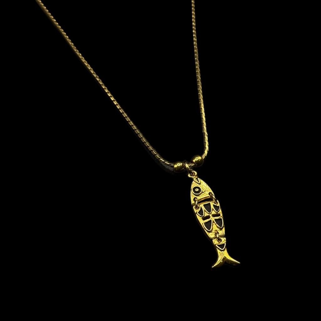 Винтажное колье «Золотая рыбка», Monet, США, 70е