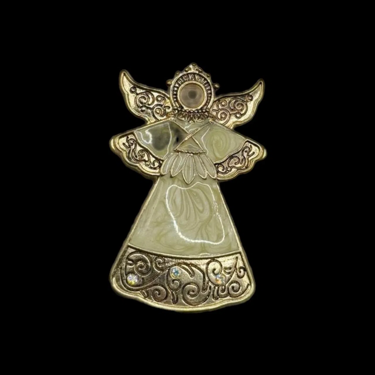 Винтажная брошь "Вестница Сияния", KC, Америка, 70е