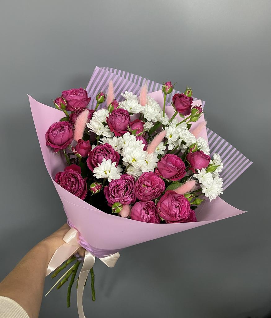 Арт. 130 Букет малиновый