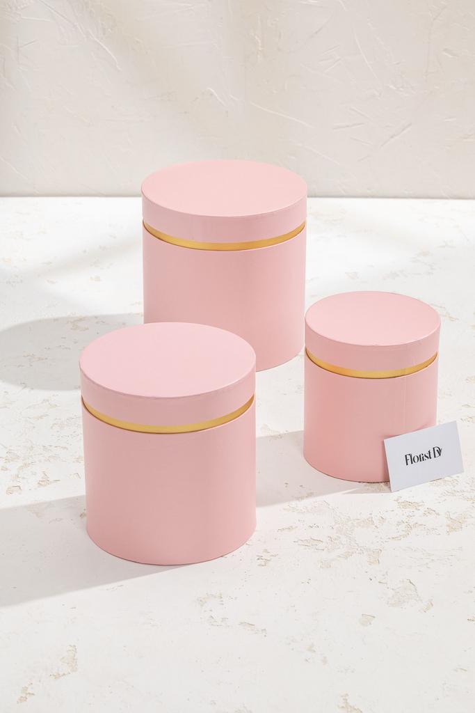 Набор цветочных боксов с Золотой оправой