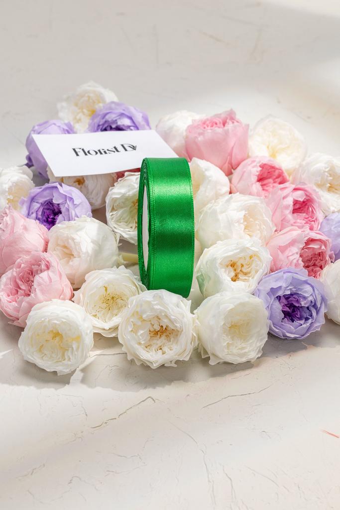 Атлас - 2,5 см - Зеленый (25м)