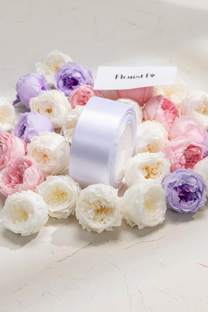 Атлас - 4 см - Белый (25м)