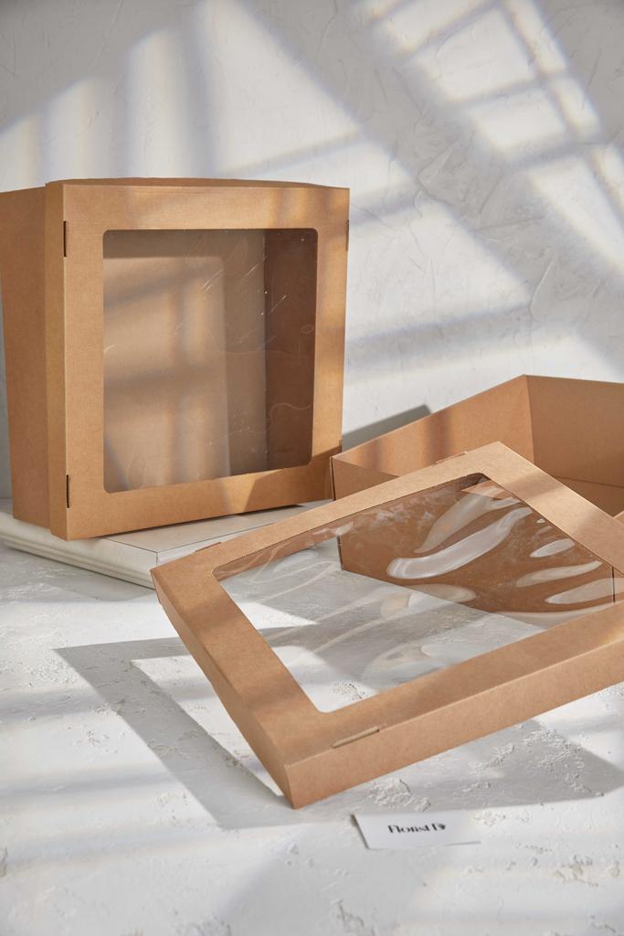 Коробка для подарков с крышкой - Крафт