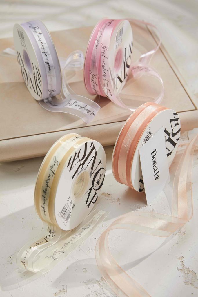 Лента органза Best wishes for you