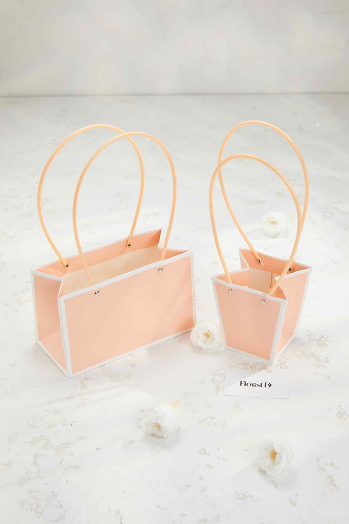 Сумочки с белой каймой - Розовые