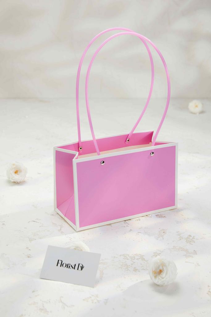 Сумочки с белой каймой - Лавандовые